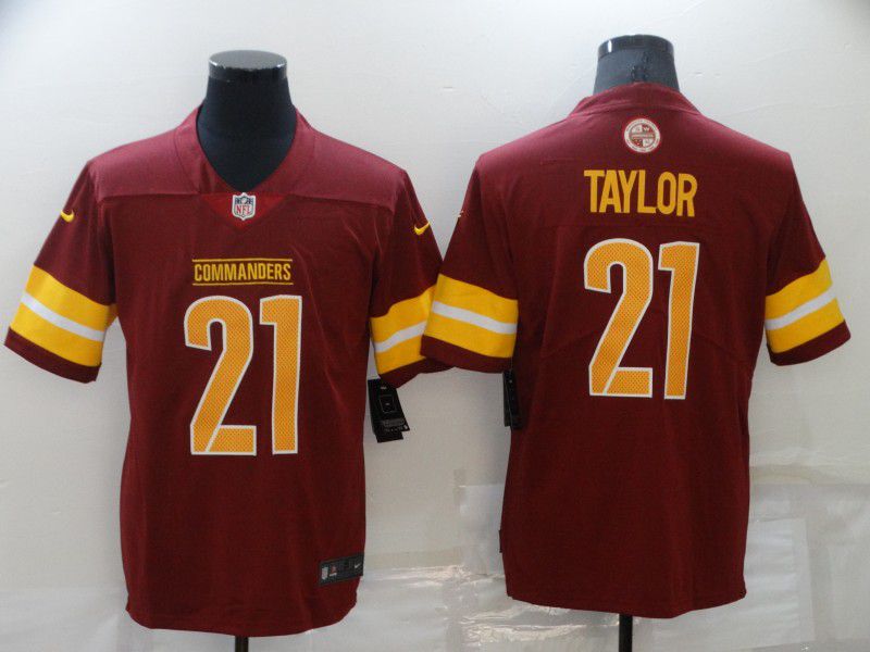 Men Washington Redskins #21 Taylor Red 2022 Nike Limited Vapor Untouchable NFL Jersey